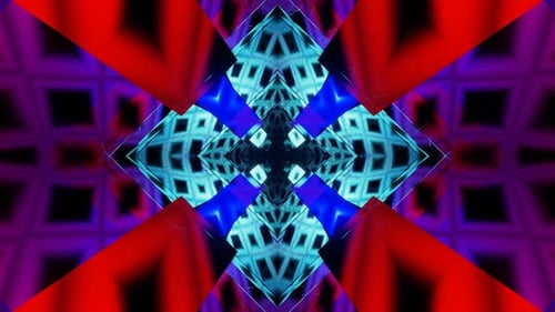 Colorful Neon Kaleidoscope in a Seamless Loop
