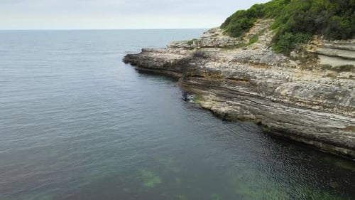 aerial cliff sea