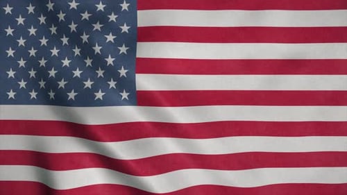 Flag of the United States of America Waving in the Wind