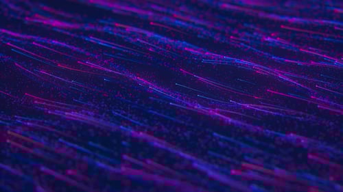 Big Data Light Speed Flow Abstract Digital Data Stream of Quantum Computing Cyberspace of Qubit