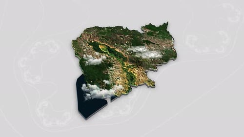 Cambodia Country Map Animation 3 D