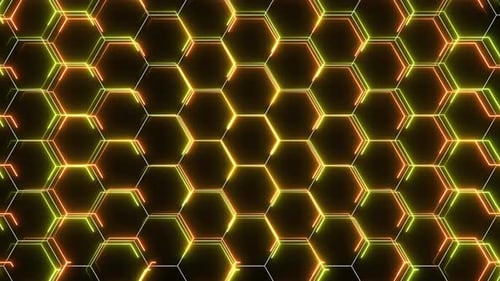 Glowing Hexagon Background