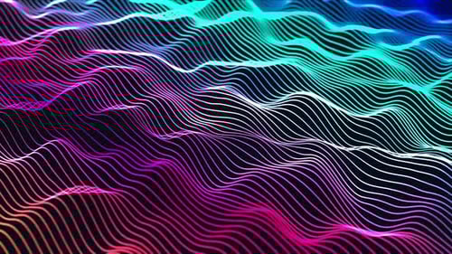 Futuristic Digital Wavy Lines Abstract Background Loop