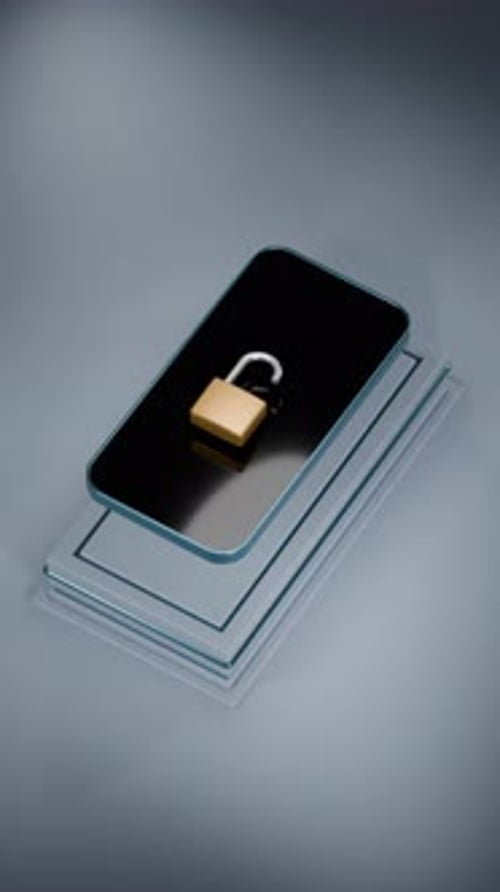 Animated Smartphone Security Lock and Unlock