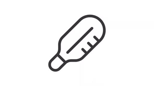 Animated thermometer icon