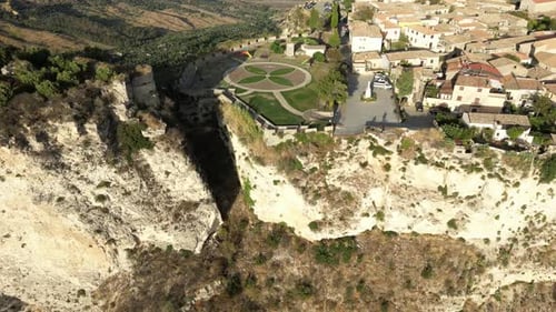 Aerial video of Italian Medieval village of Gerace, Calabria