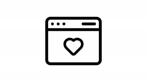 website line icon animation