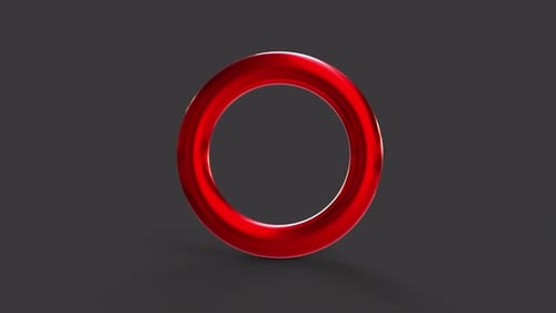 Ring 3d object rotating loop