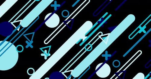 Geometric Shape Abstract Loop Animation Infinity Motion Graphic Shapes Loop Animation on Black