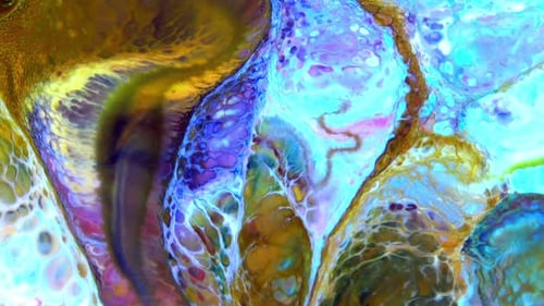 Abstract Animation with Swirling Colorful Organic Textures
