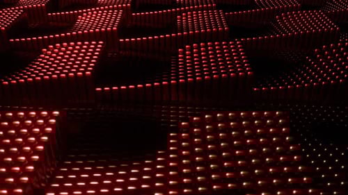 Red Infinite Cycle Of Column Growth Background Vj Loop I 4K