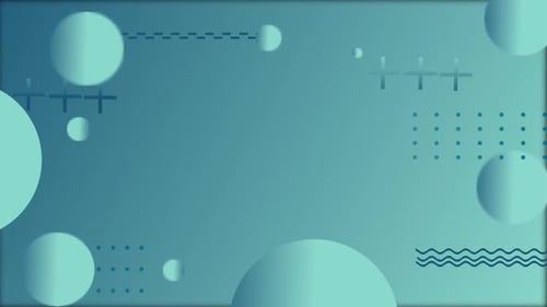 Modern Abstract Circles and Geometric Shapes Animated Background