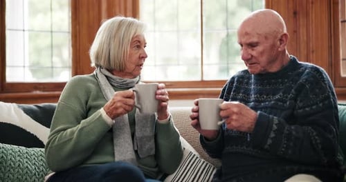 Elderly Couple Enjoying a Quiet Moment at Home