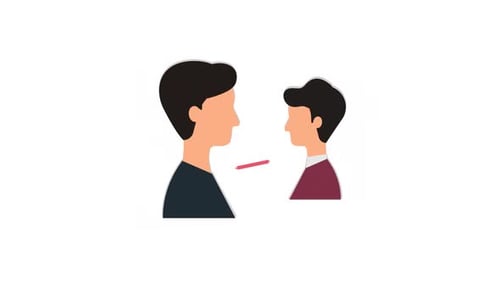 Animated Icons: People Interaction with Distance Arrow