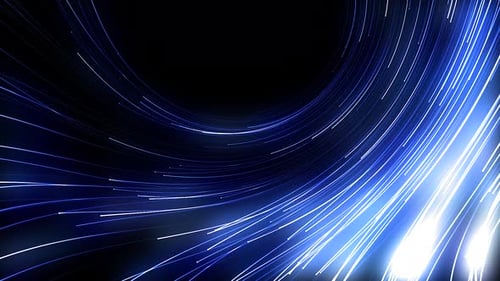 Abstract Blue Light Particle Stream Loop Background