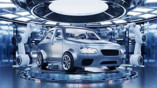 Car manufacturing and mechanical arms