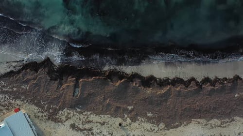 Aerial view of Mellieha Beach, Malta.