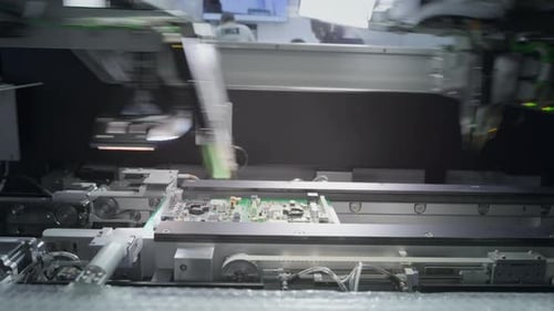 Printed Circuit Boards Production Factory Assembling the Board