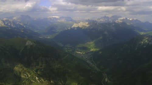 Picturesque Mountain Landscape in Austria's Eastern Alps, Aerial