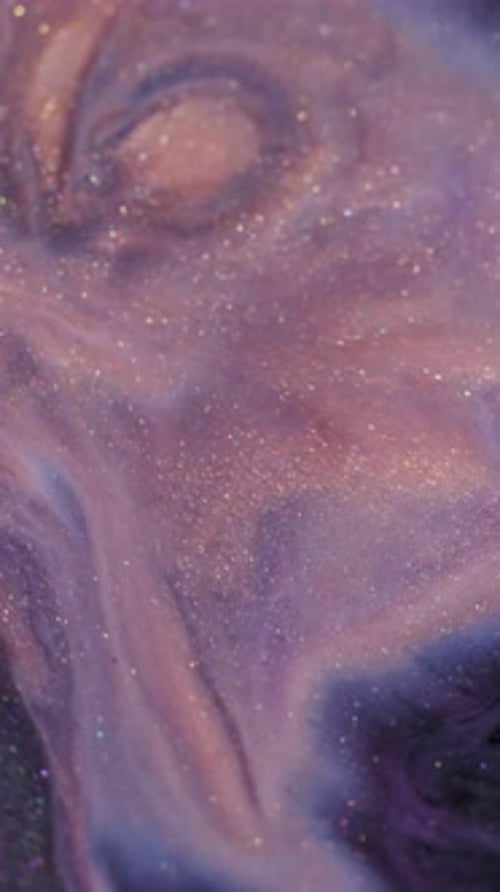 Swirling Purple and Gold Abstract Art Background