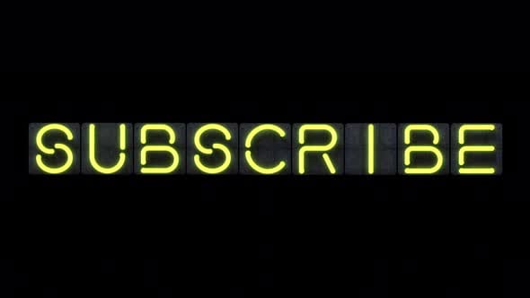 Subscribe Neon Sign, Overlays Motion Graphics ft. Signage & caption ...
