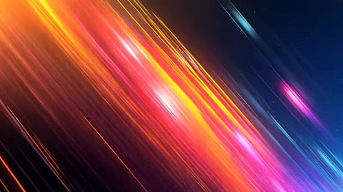 Lignes diagonales vibrantes abstraites, couleurs vives, mouvement rapide