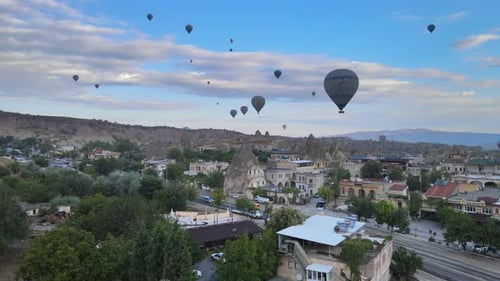 Hot Air Balloons over Cappadocia, Turkey