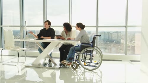 Business team meeting in a modern office