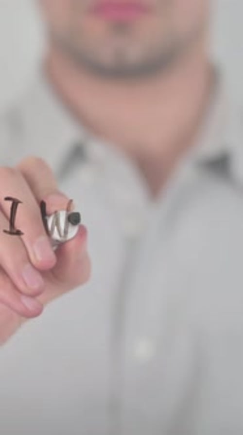 Man Writes 'I Work For Money' with Marker