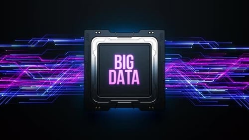 Futuristic Big Data Processor with Animated Circuitry