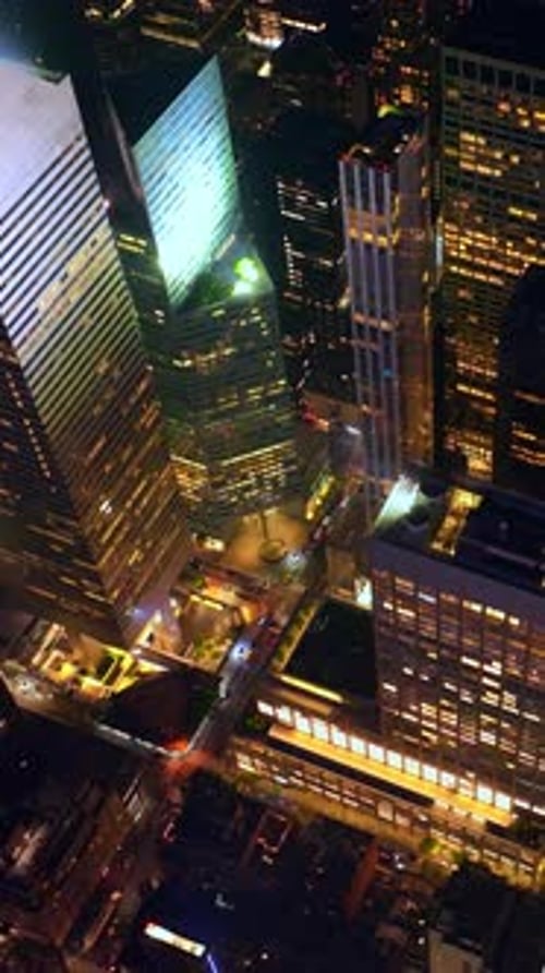 Majestic scenery of skyscrapers and multi-storied buildings of New York.