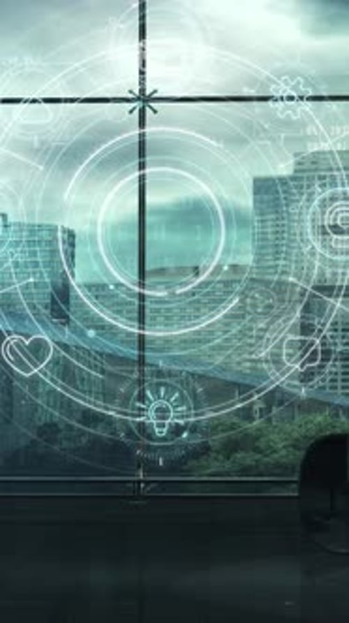 Interweaving of Social Networks in Infographics on an Office Background