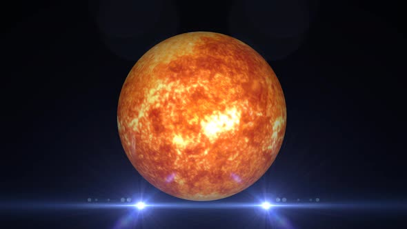 Sun planet texture sphere Sun animation and lighting background, Video ...
