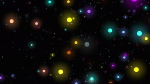 Rainbow Glowing Particle Glitter Background Loop V9