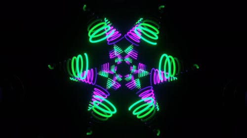 Purple And Turquoise Neon Tornado Lamps Background Vj Loop In 4K