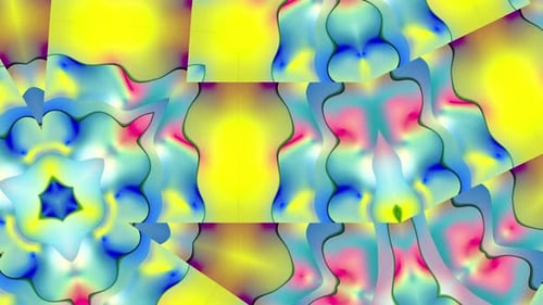 Abstract Fluid Colorful Kaleidoscope Motion Background