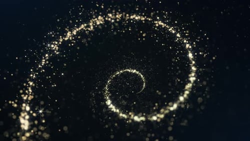 Elegant Glittering Particle Spiral Background