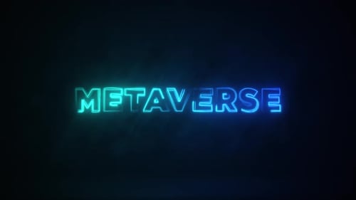 Neon Metaverse Text Reveal Animation