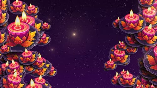 Bougie à paillettes Diwali