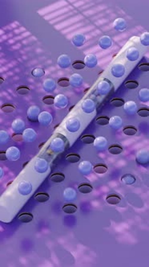 3D-Animation mit springenden Murmeln