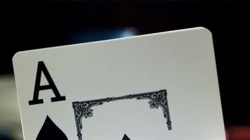 Close Up of Flipping Playing Cards