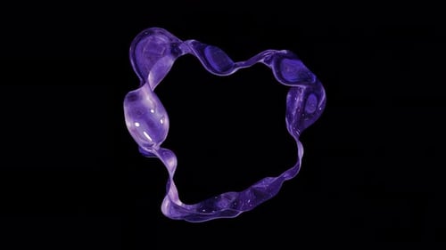 Fluid Abstract Purple Frame Loop