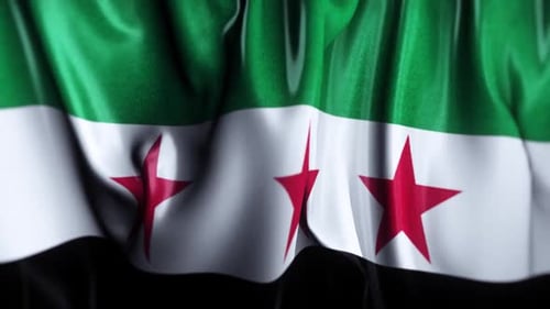 Syriens wehende Flagge