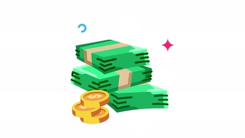 Stacks of Cash and Coins: Wealth, Prosperity, and Financial Success