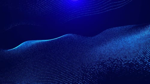 Abstract Blue Digital Wave Motion Background