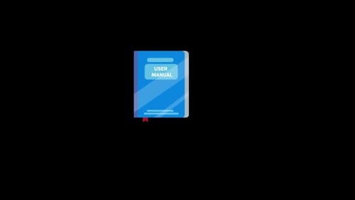 Modern User Manual Book Icon Animation