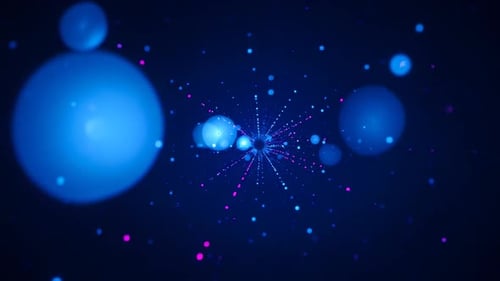 Abstract Cyberpunk Bokeh Tunnel