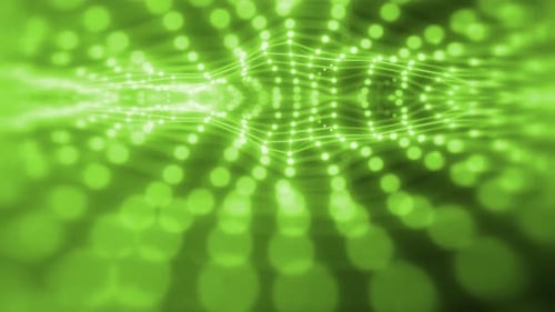 Abstract Green Network Connection Loop Background