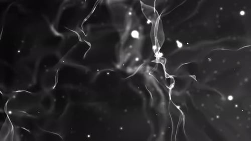 Abstract Flowing Luminous Particles Dark Background