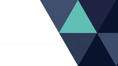 Synergy Collection: In out full screen pop out animation of transition of a green triangle into dyna